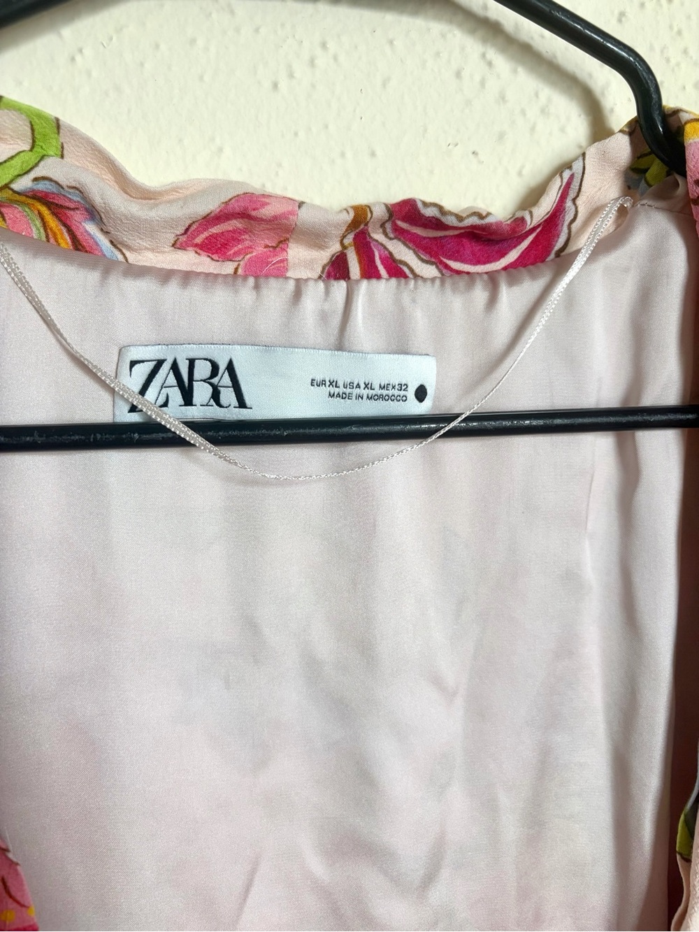 Zara Floral Satin Kimono Robe - Picture 6 of 9